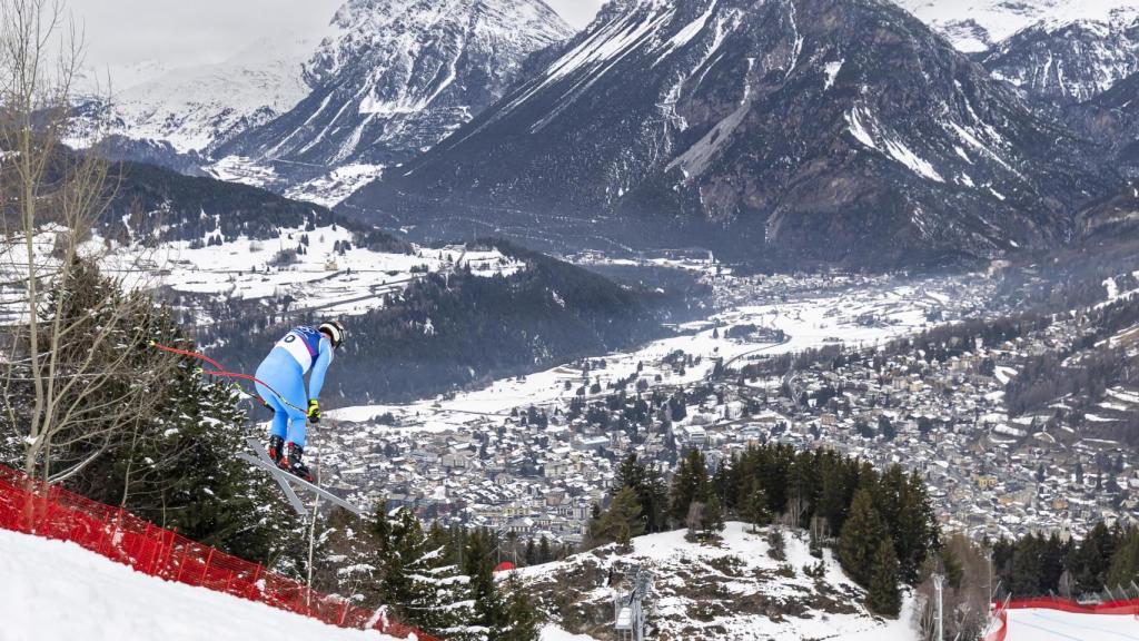 Dominik Paris, durante el tercer entrenamiento oficial de descenso alpino masculino en los Juegos Olímpicos de Invierno.