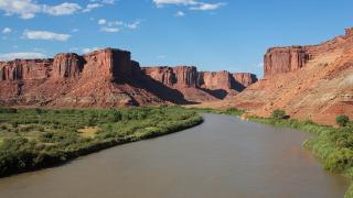 Imagen del río Green, situado en el Parque Nacional Canyonlands (Utah, Estados Unidos).