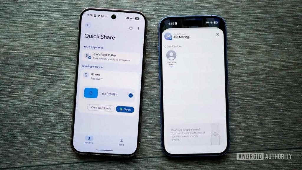 Pasar archivos entre un iPhone y el Pixel 10