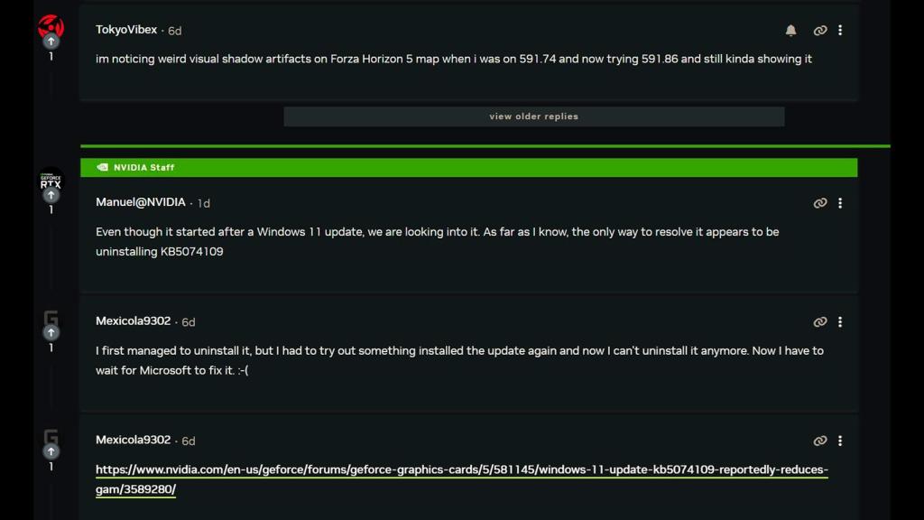 La publicación en los foros de NVIDIA