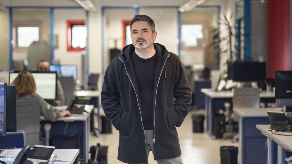 José Antonio Masegosa, en una redacción de los estudios de Telemadrid.