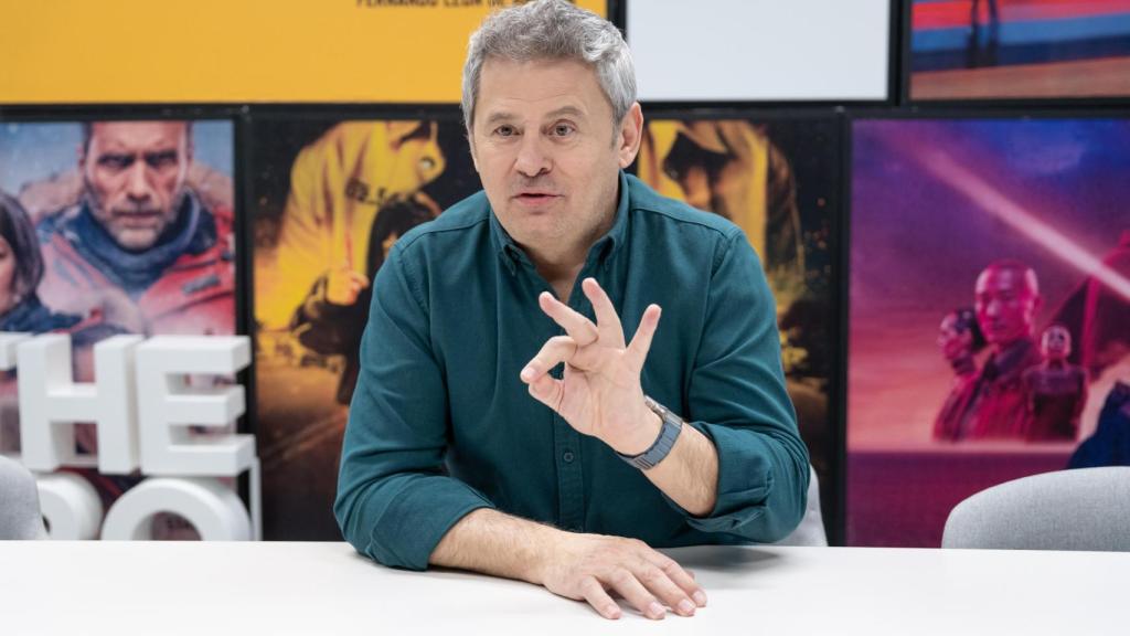 El humorista Miki Nadal, este viernes en las instalaciones de Globomedia en Madrid.