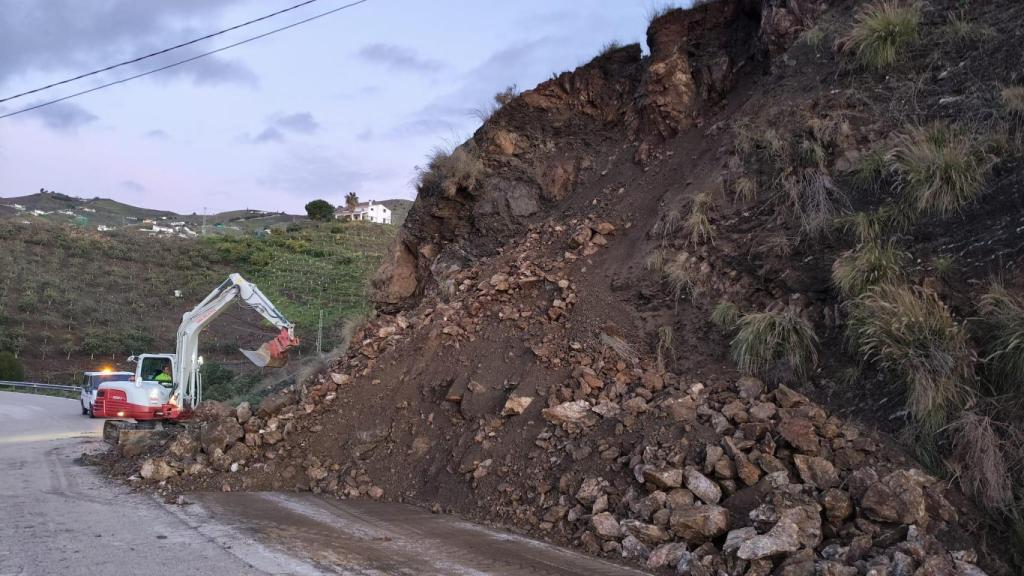 Desprendimientos en carreteras.