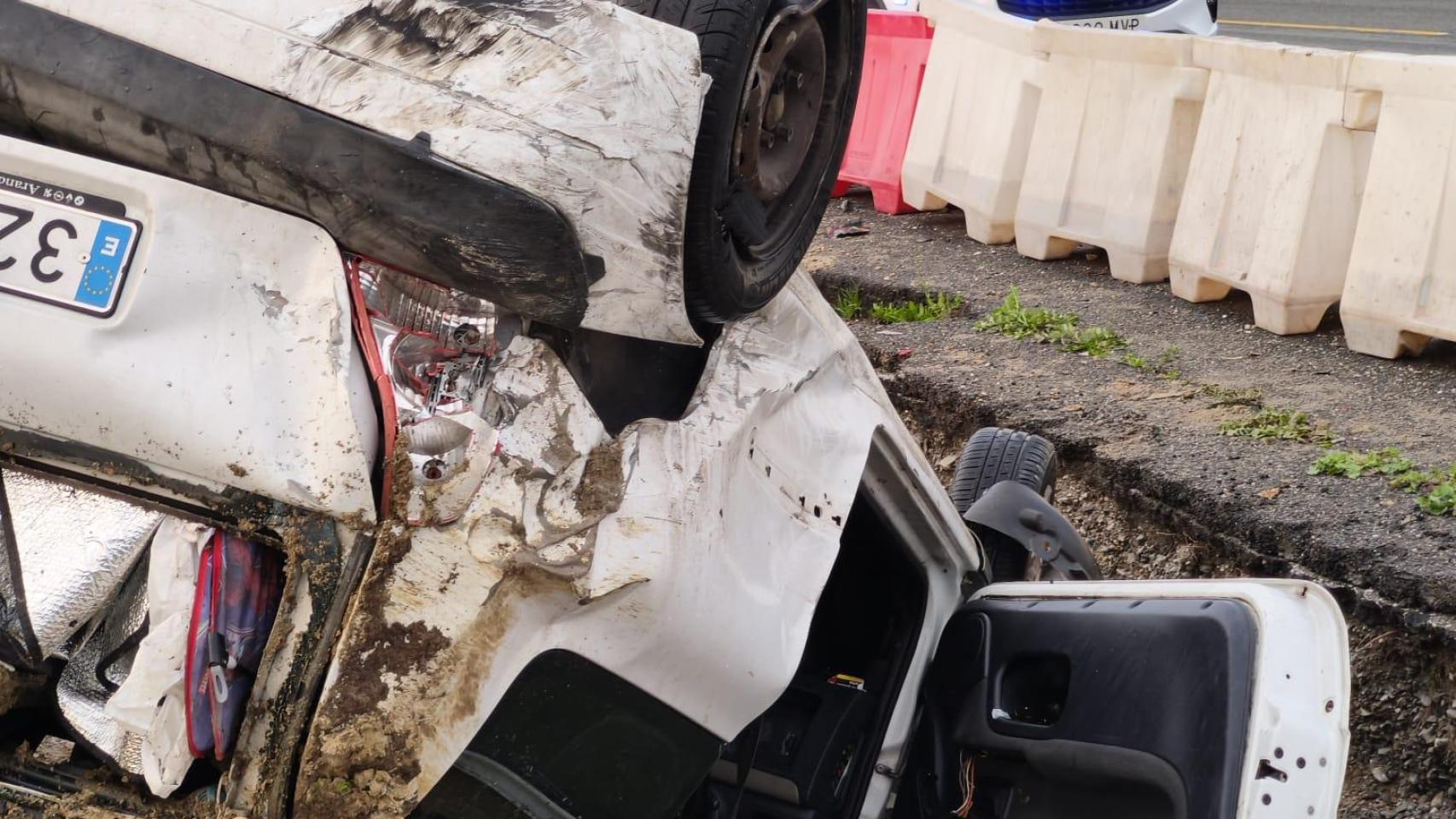 Aparatoso accidente en Málaga.