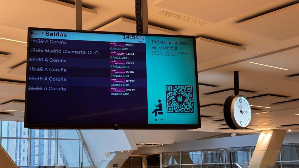 Salidas de AVE y Media Distancia suspendidas por el temporal en Vigo
