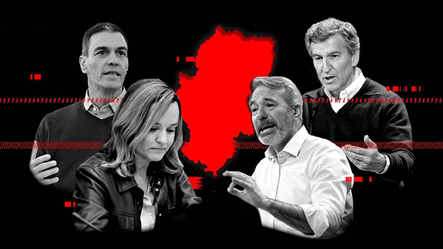 El PP mide en Aragón sus opciones de gobernar sin Vox y el PSOE el nivel de desgaste del Gobierno de Sánchez