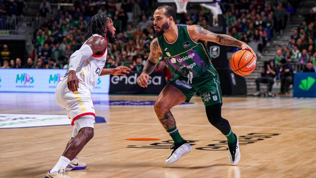 Justin Cobbs durante el Unicaja vs. Morabanc Andorra de la Liga Endesa 25-26.