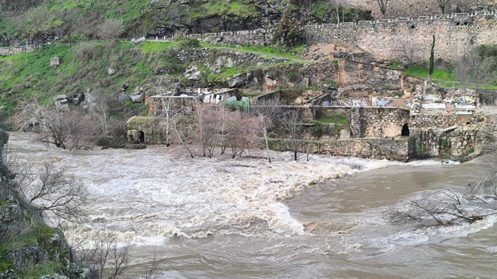 Crecida del río Tajo en Toledo tras las últimas borrascas.