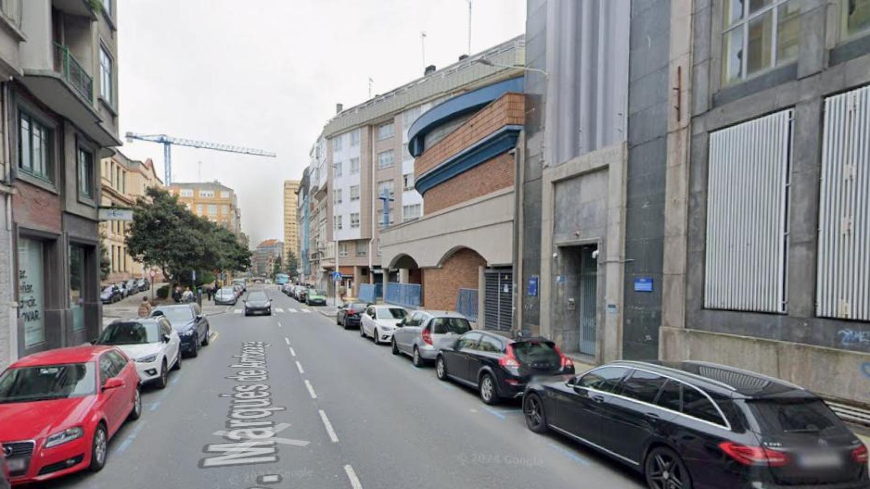Calle Marques Amboage en Cuatro Caminos, en A Coruña