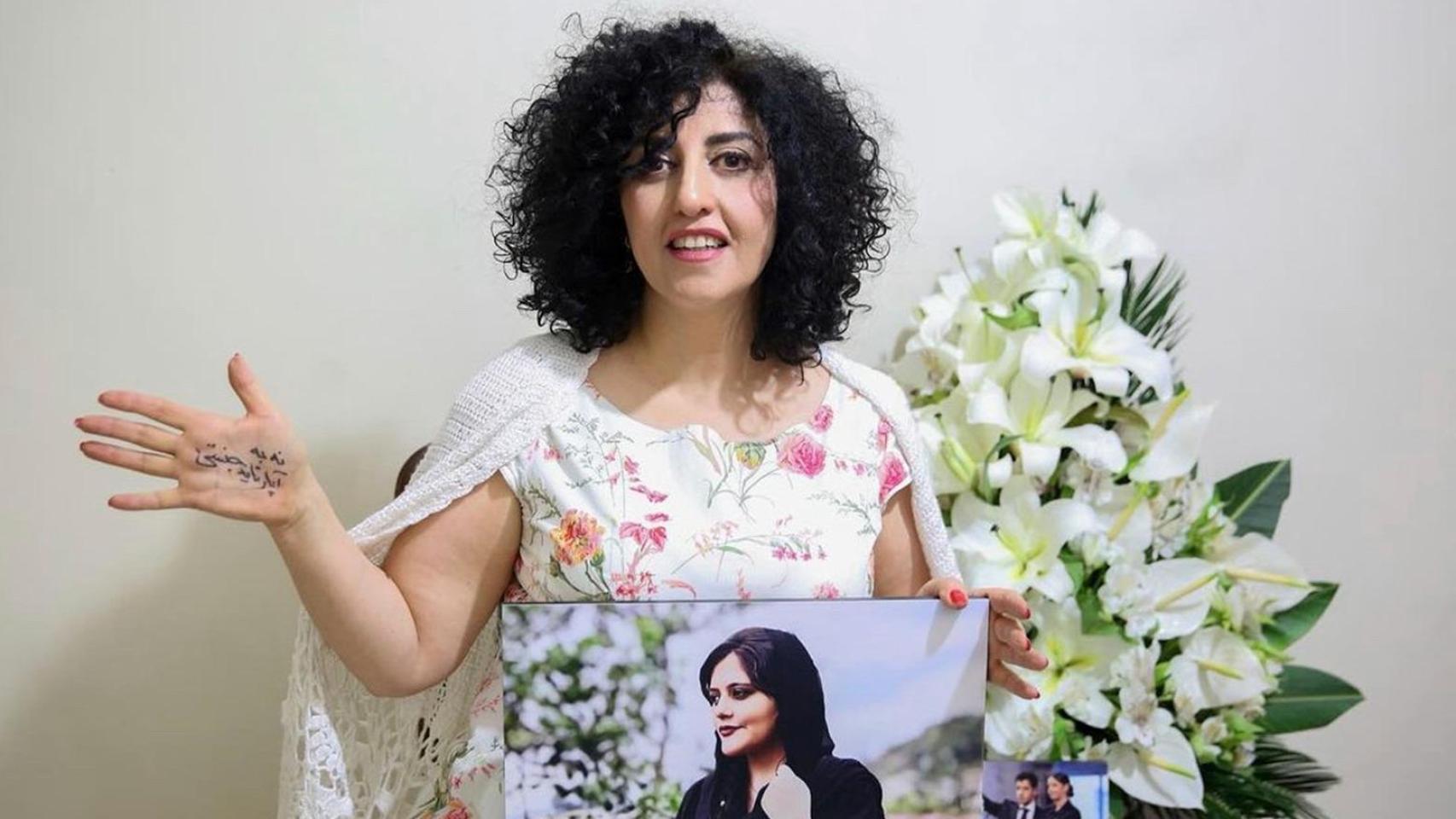 La activista por los derechos de las mujeres Narges Mohammadi, ganadora del  Nobel de la Paz  en 2023.