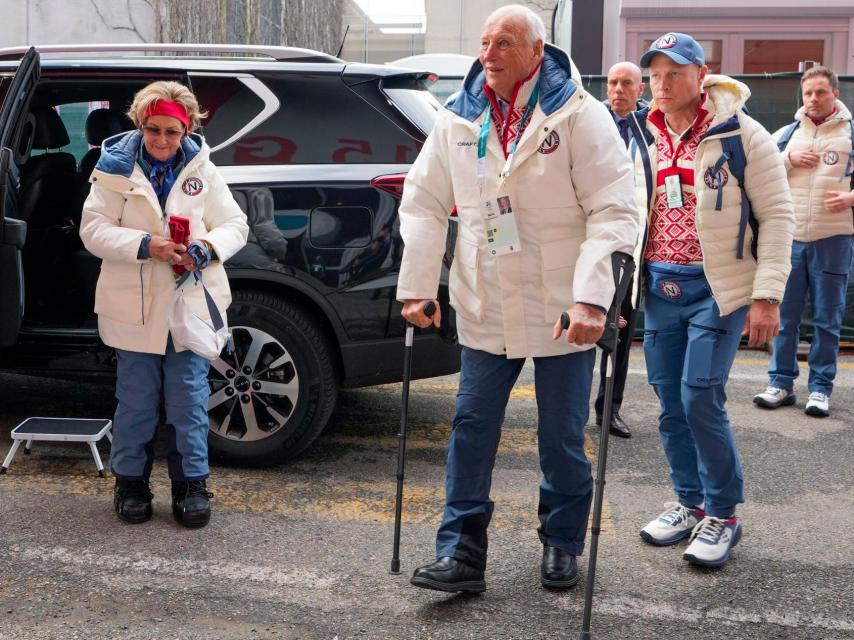 Los reyes Harald y Sonia de Noruega han asistido a los Juegos Olímpicos de Invierno, en Milán.