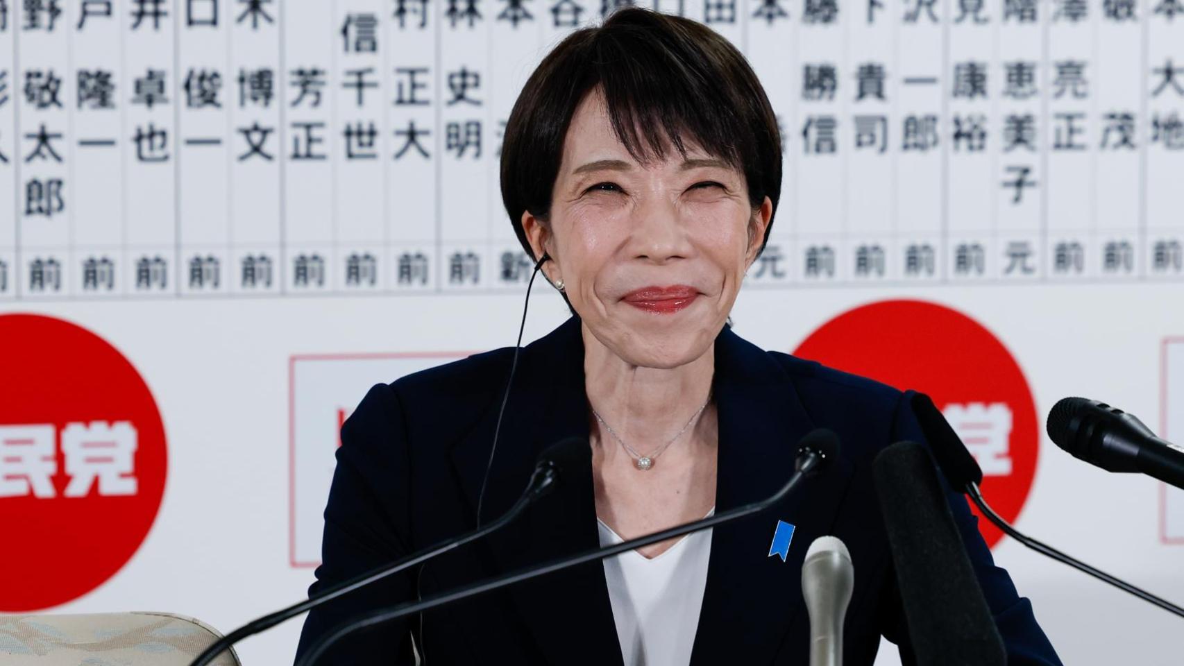 La primera ministra japonesa, Sanae Takaichi, líder del Partido Democrático Liberal conservador, en una rueda de prensa.