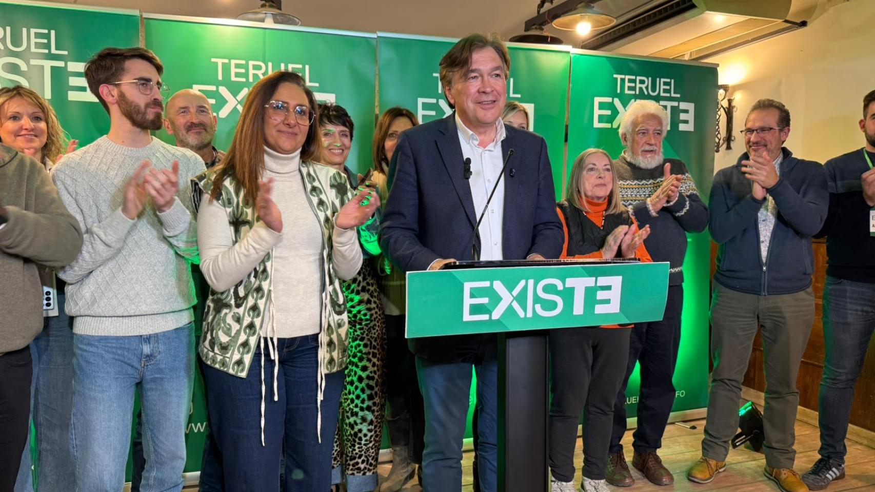 Tomás Guitarte en la rueda de prensa tras el escrutinio.
