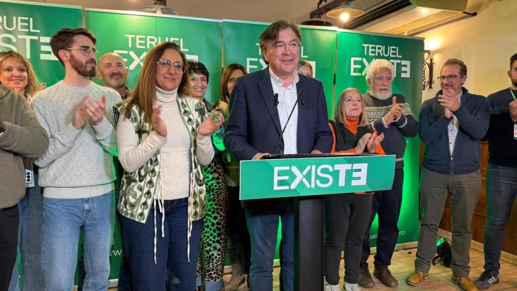 Tomás Guitarte en la rueda de prensa tras el escrutinio.