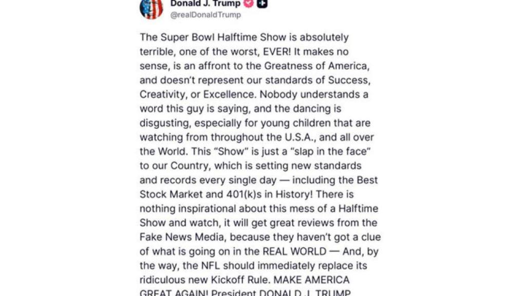 El mensaje de Donald Trump a Bad Bunny.