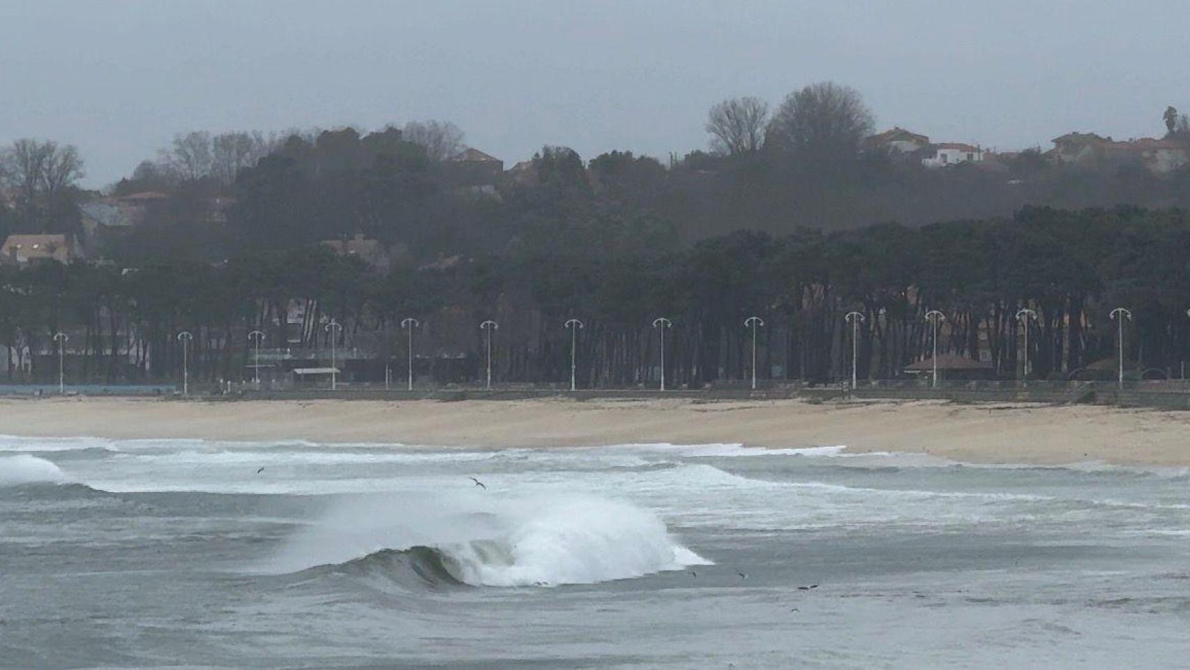 Playa de Samil, en Vigo, a 7 de febrero de 2025