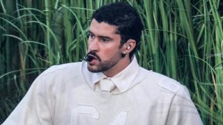 Bad Bunny en el 'show' de medio tiempo de la Super Bowl.