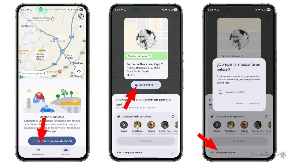 Compartir ubicación en Google Maps