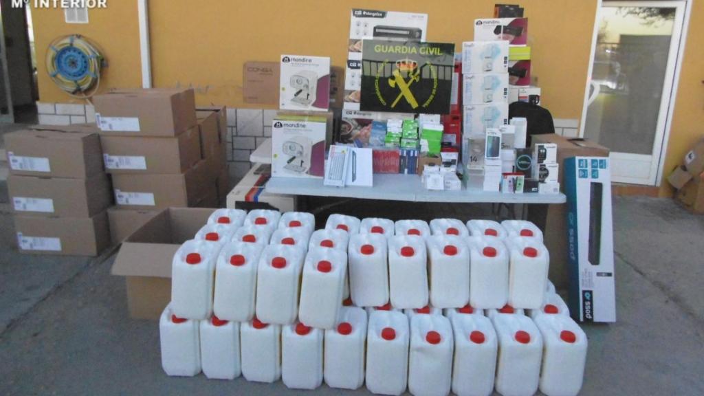 Objetos sustraídos en la operación.