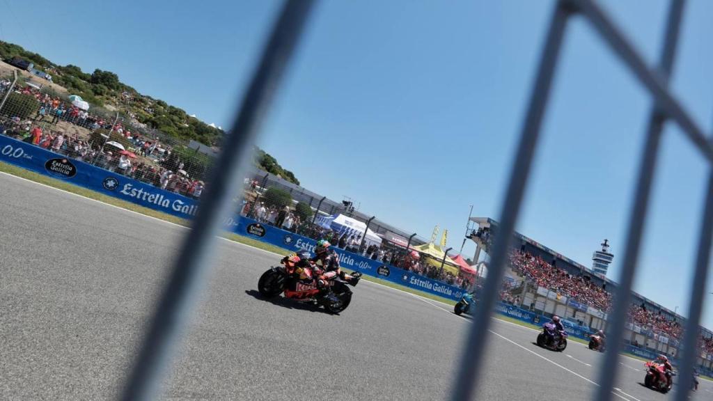 El campeonato mundial de motociclismo en Jerez.