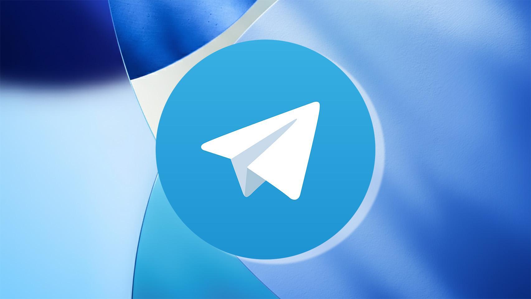 Fotomontaje con el logo de Telegram.