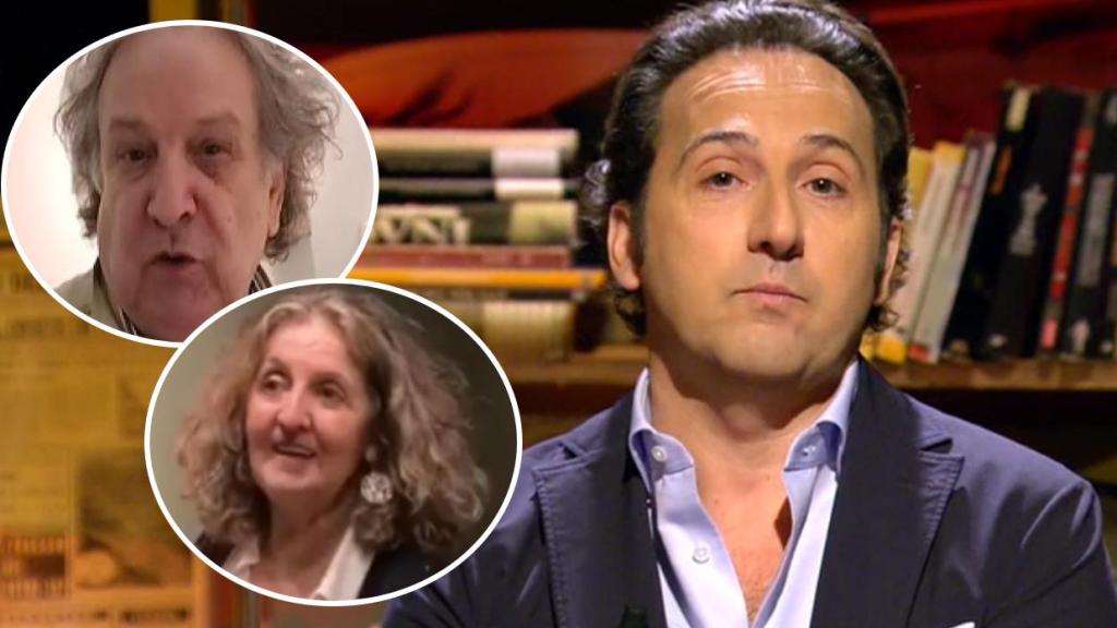 Iker Jiménez y sus padres, Pedro Ramón y María, en un fotomontaje de BLUPER.