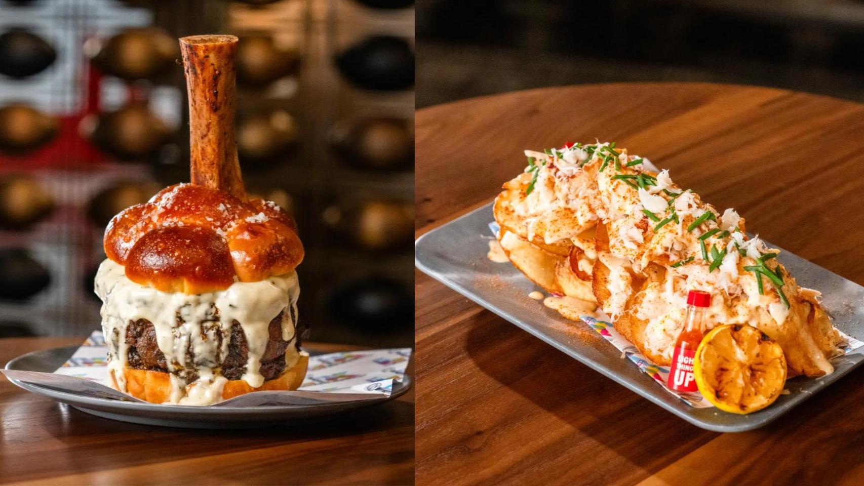 La hamburguesa y los nachos de la SuperBowl.