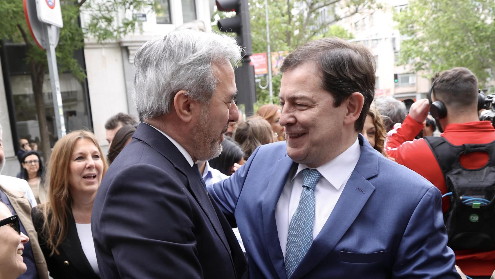 El presidente de Aragón, Jorge Azcón, y el de Castilla y León, Alfonso Fernández Mañueco, en una imagen de archivo