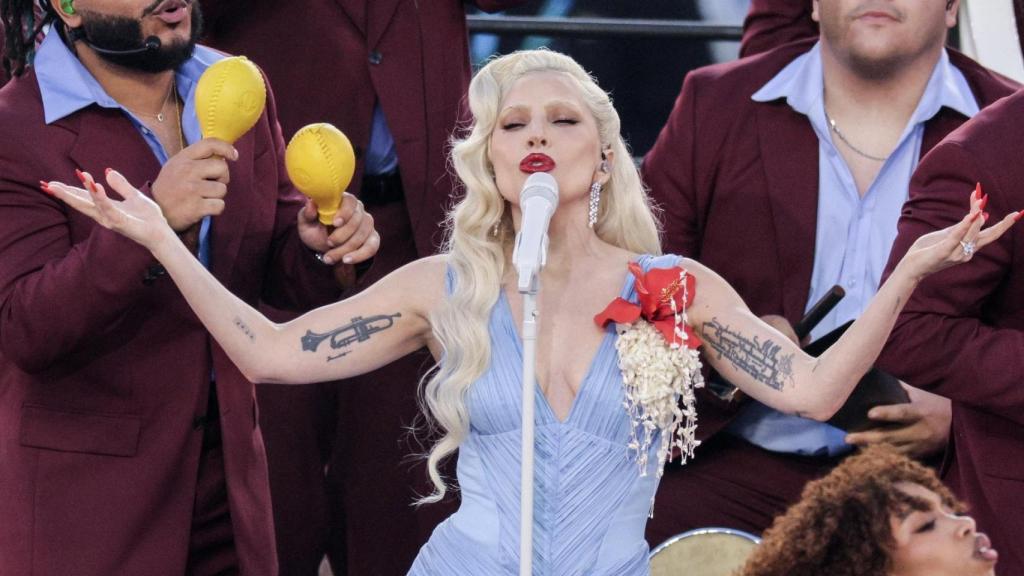 Lady Gaga en la Super Bowl 2026.