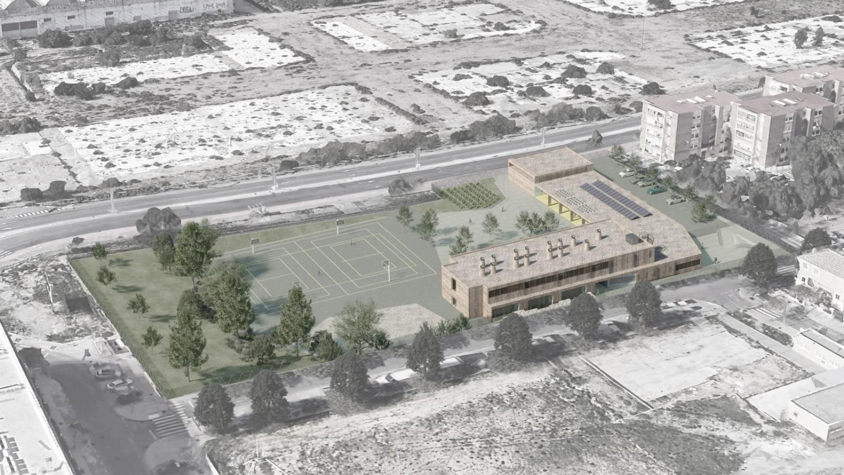 Infografía del nuevo CEIP Intelhorce en Málaga capital.