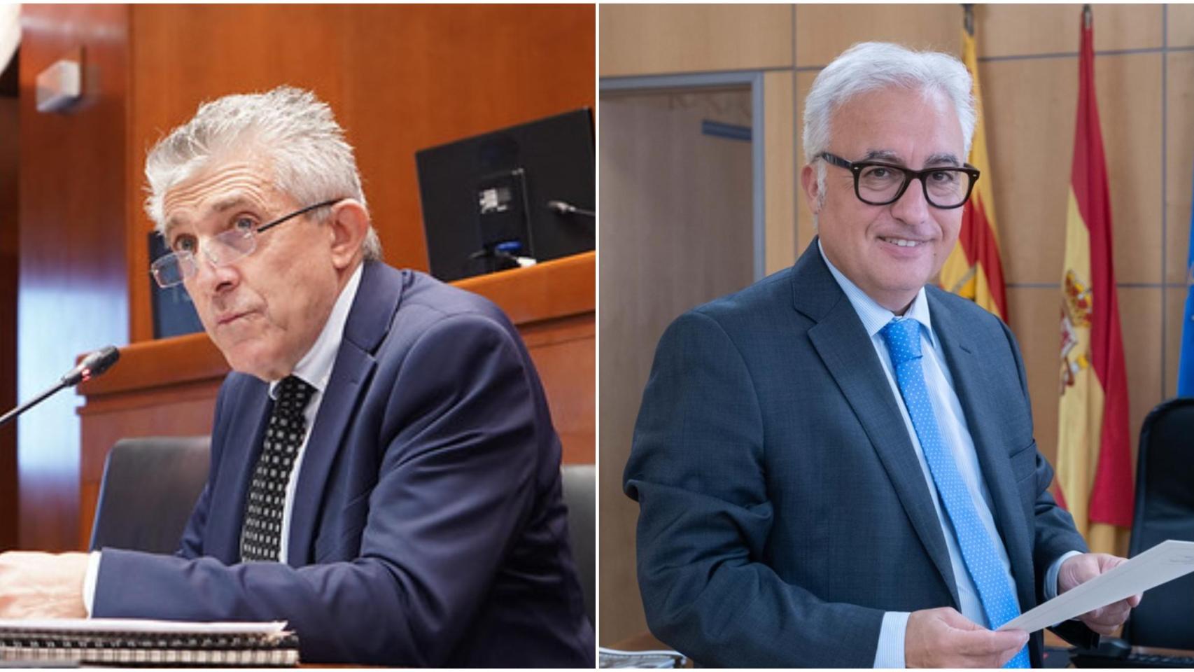 Ángel Samper (Vox) y Javier Rincón (PP), consejeros de agricultura del Gobierno de Aragón en los últimos 30 meses
