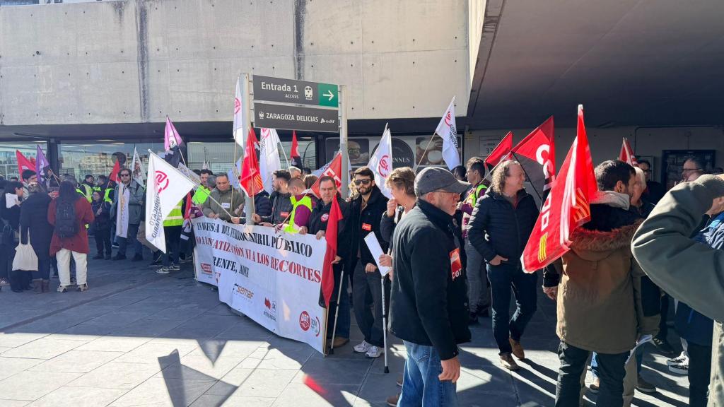 Concentración este lunes en Zaragoza.