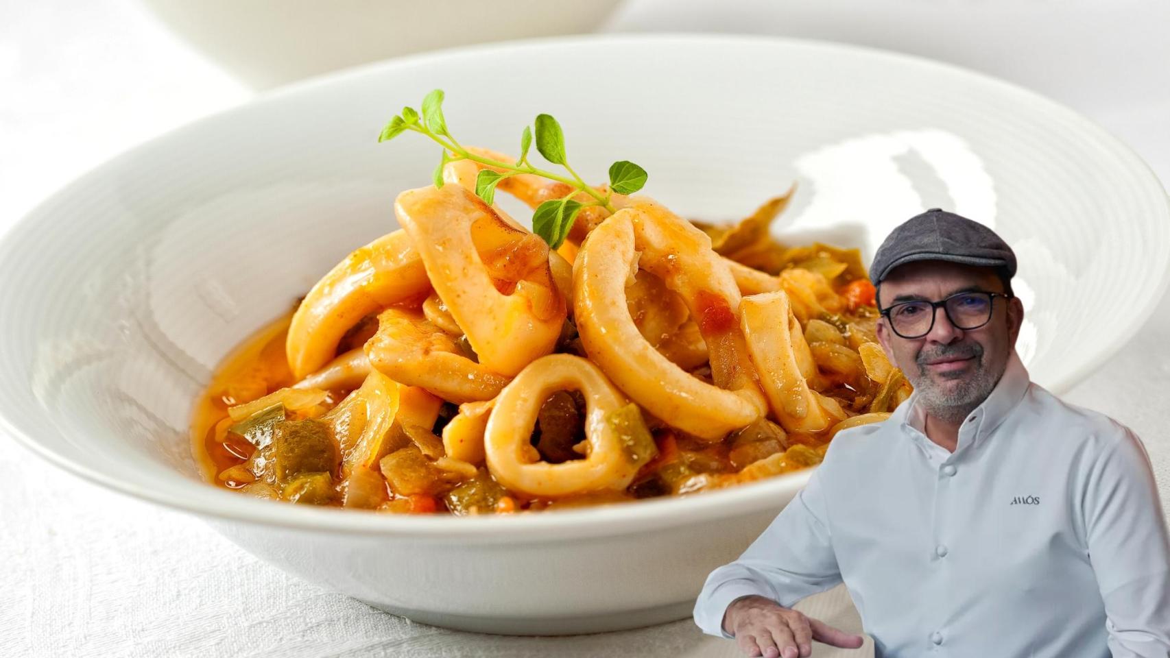 Jesús Sánchez, chef, en un montaje de El Español