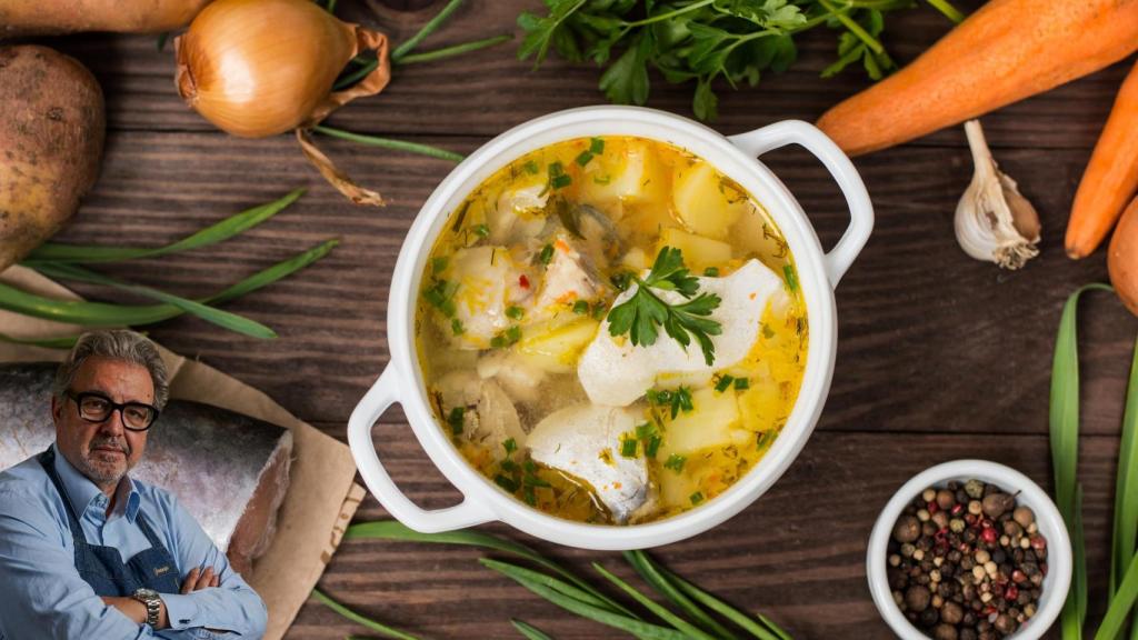 El chef Juanjo López en un montaje de El Español