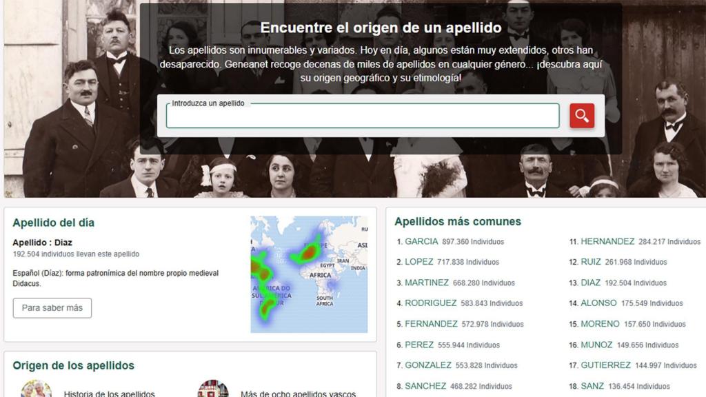 Imagen del buscador de apellidos