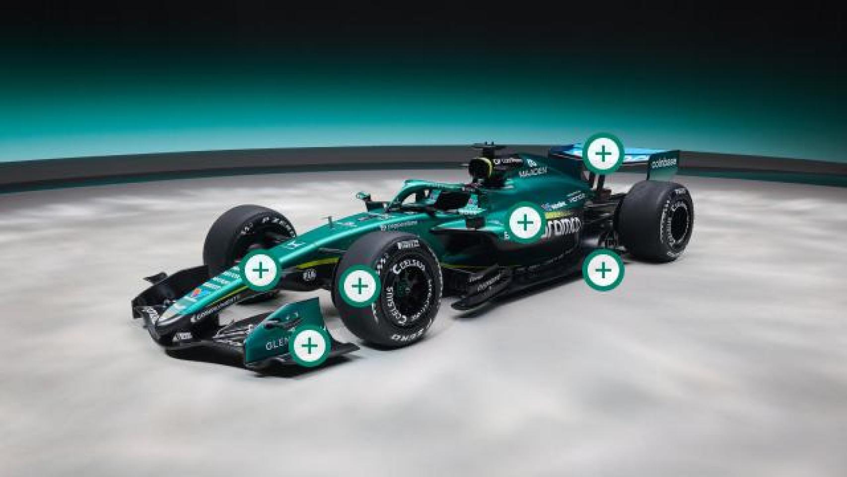 El diseño del Aston Martin AMR26 de Fernando Alonso y Lance Stroll.