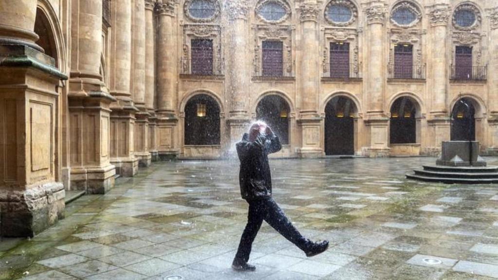 Fuertes lluvias en Salamanca.