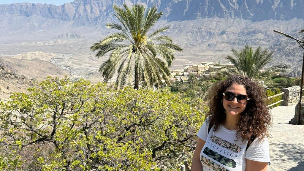 Laura en Omán, su nuevo hogar.