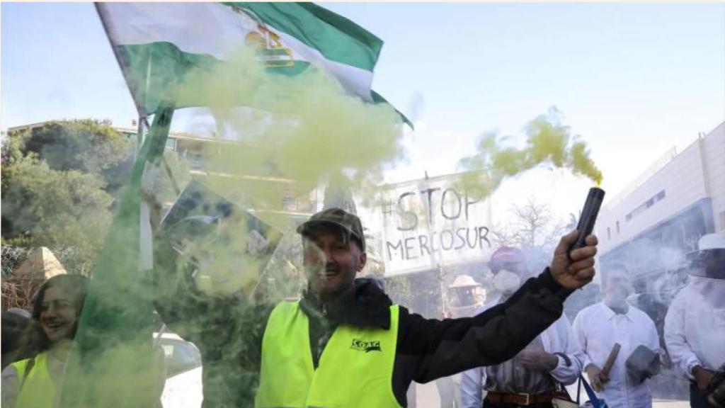 Imagen de una tractorada.