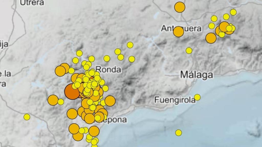 Imagen de los terremotos.