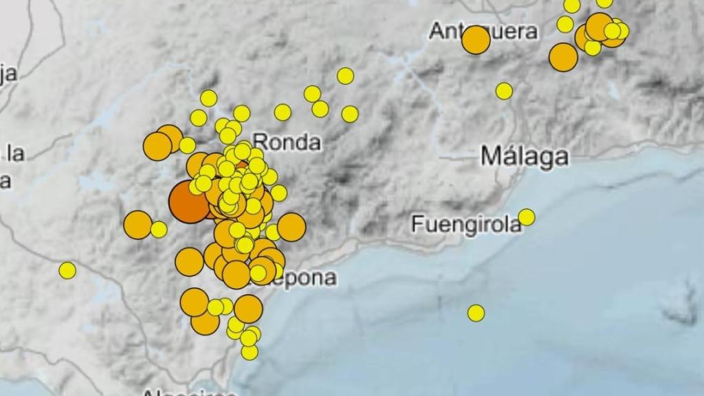 Imagen de los terremotos.