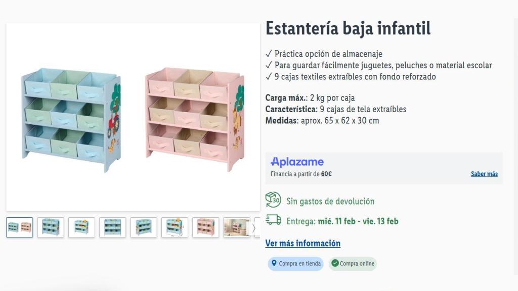Estantería infantil.