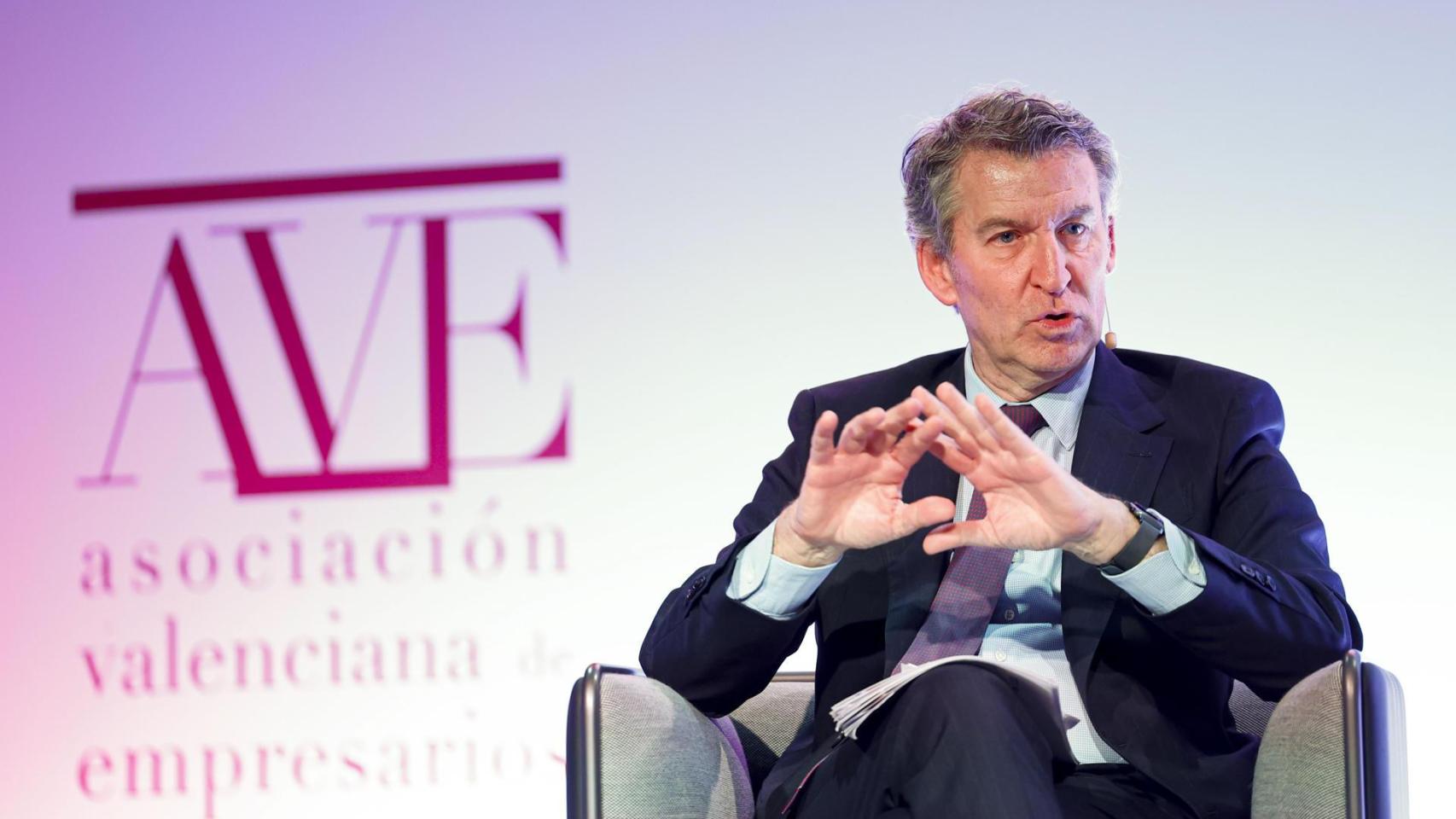 Alberto Núñez Feijóo durante su intervención. EFE/Ana Escobar