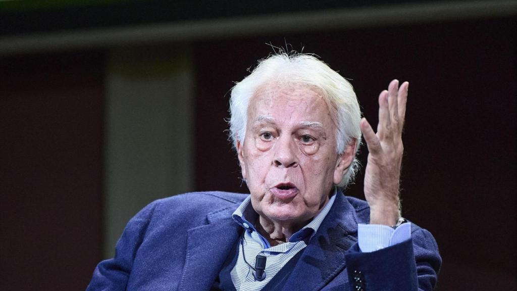 Felipe González este martes en un acto en Madrid.