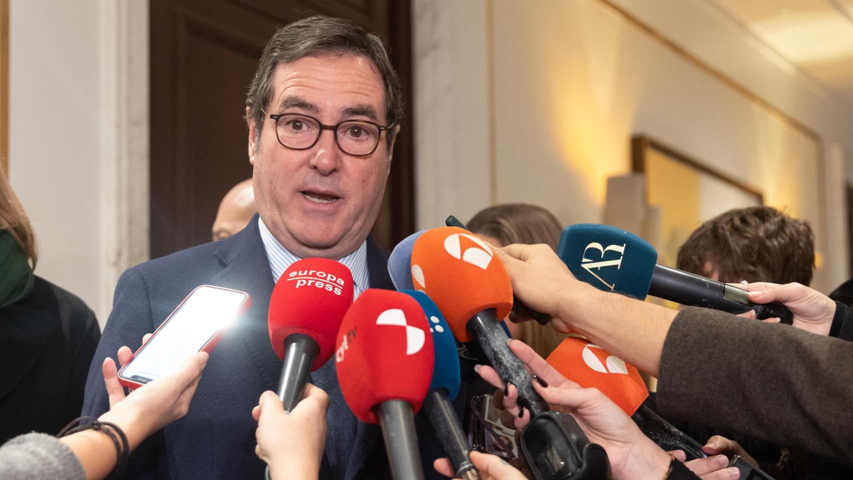 El presidente de la CEOE, Antonio Garamendi