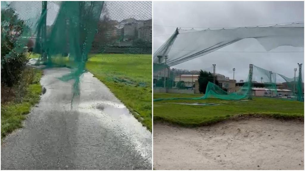 Imagen de algunos daños en redes perimetrales.