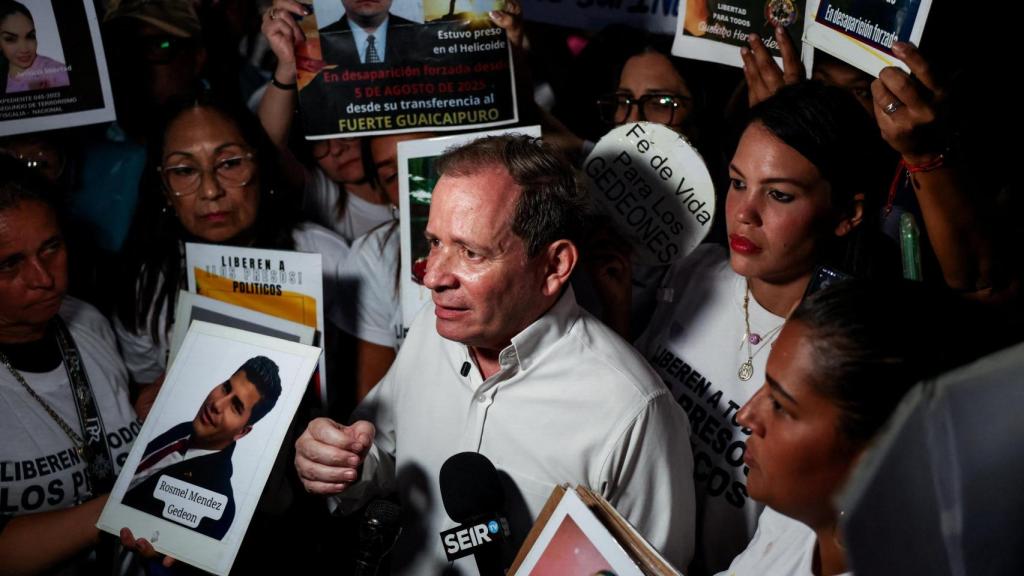 El político opositor venezolano Juan Pablo Guanipa, a su salida el pasado domingo del centro de detención Helicoide.