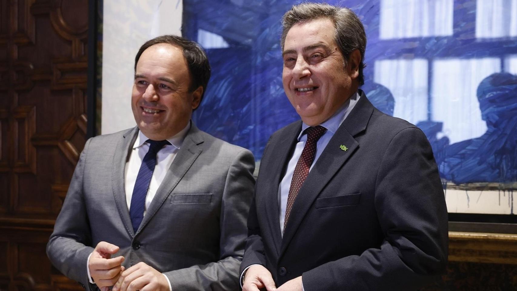 Juanfran Pérez Llorca y José María Llanos. Rober Solsona / EP