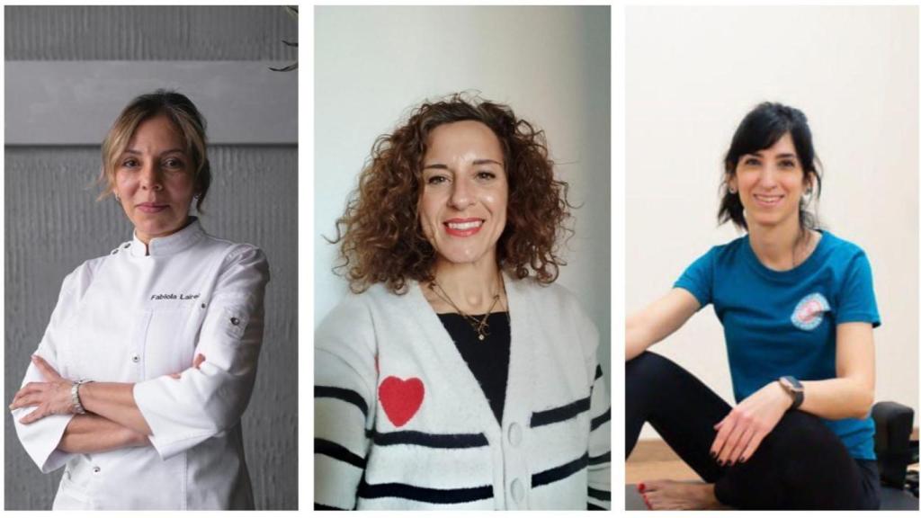 Fabiola Lairet, chef de gastronomía japonesa; Silvia Miralles, profesora de secundaria; y Elena Carmona, propietaria de una escuela de pilates y baile.