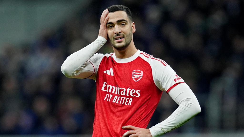 Mikel Merino, durante un partido del Arsenal.